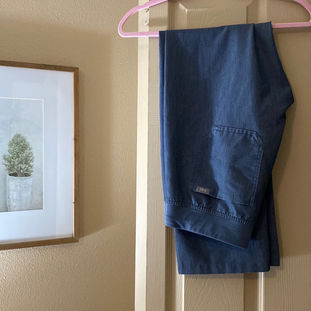 FIGS Heather Denim Livingston Scrub Pants